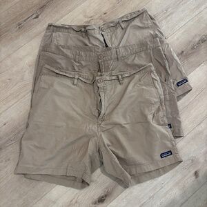 3 pairs of Patagonia khaki shorts size 38